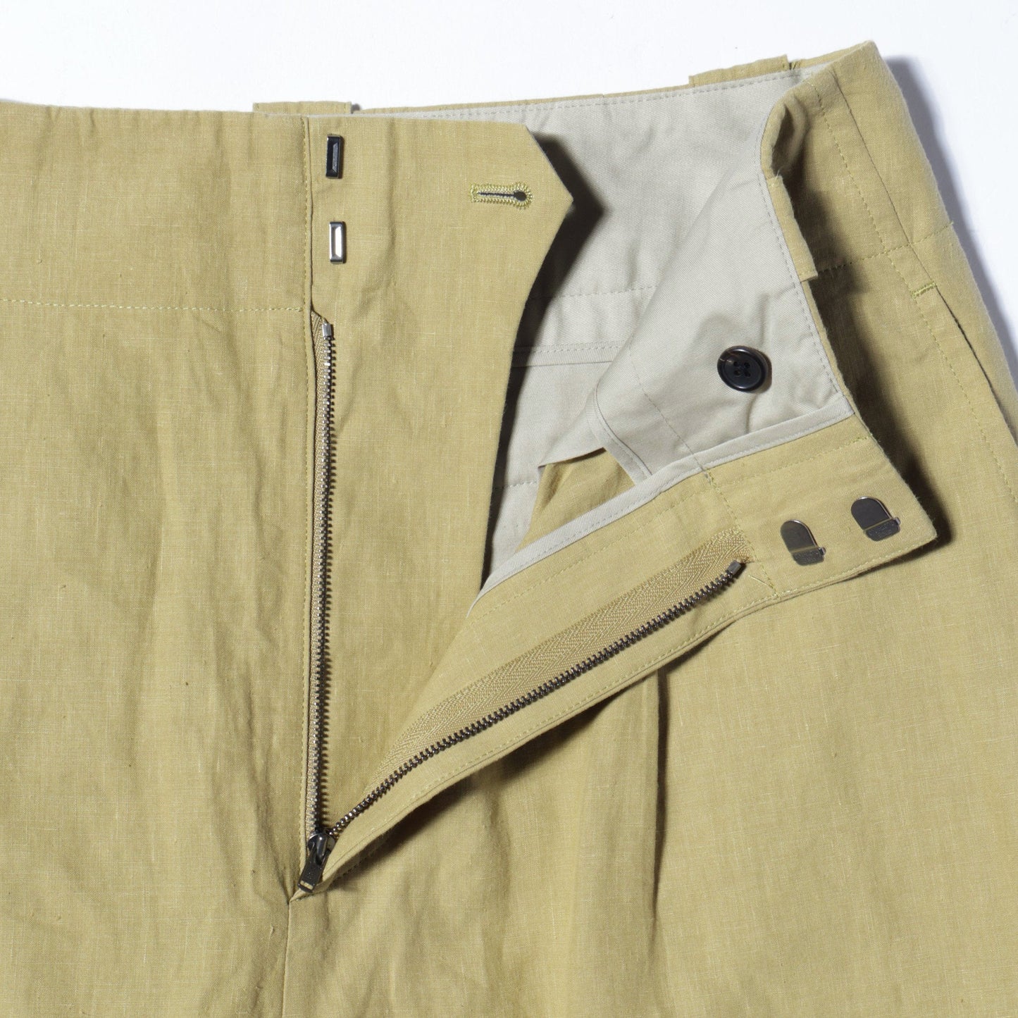 DENSE FINE LINEN POPLIN TROUSERS