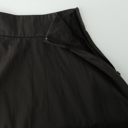 COTTON SILK POPLIN SKIRT