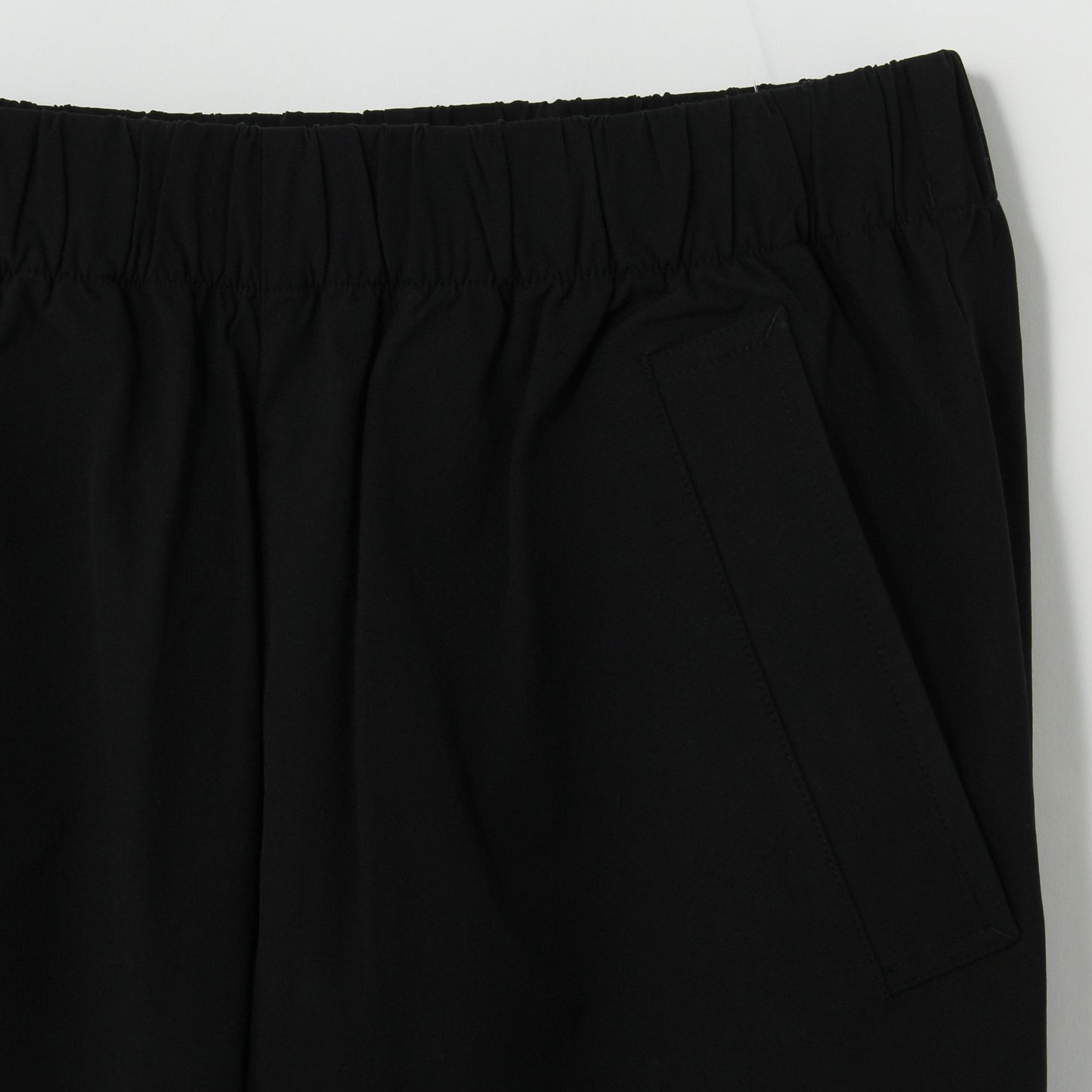 STRETCH POLYESTER HEAVY POPLIN TROUSERS