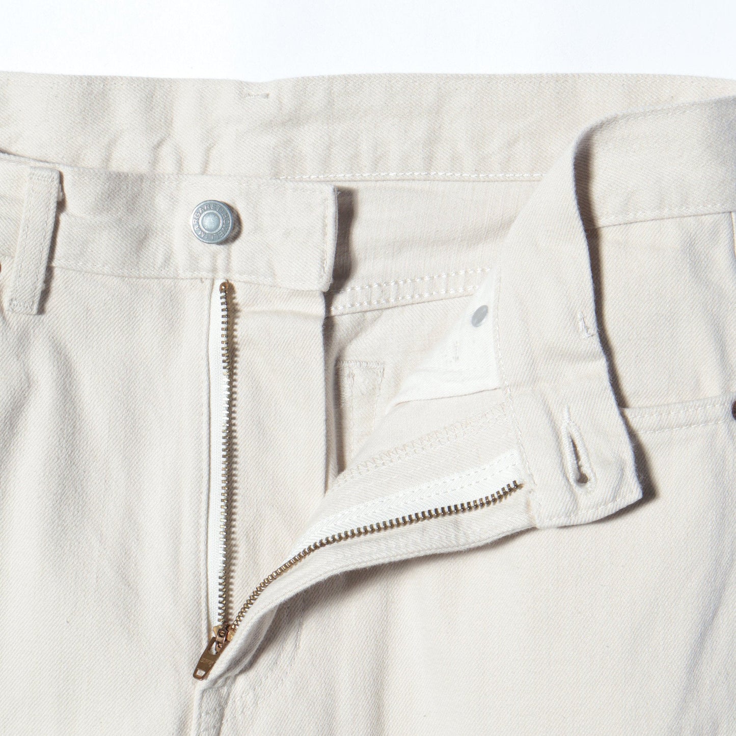 WHITE DENIM TROUSERS