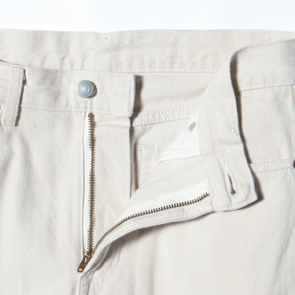 WHITE DENIM TROUSERS