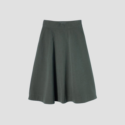 FINE WOOL COTTON TWILL SKIRT