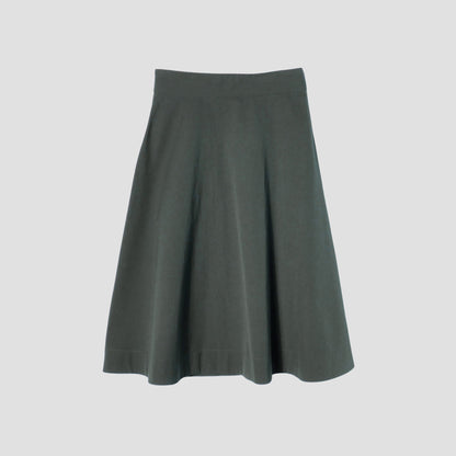 FINE WOOL COTTON TWILL SKIRT