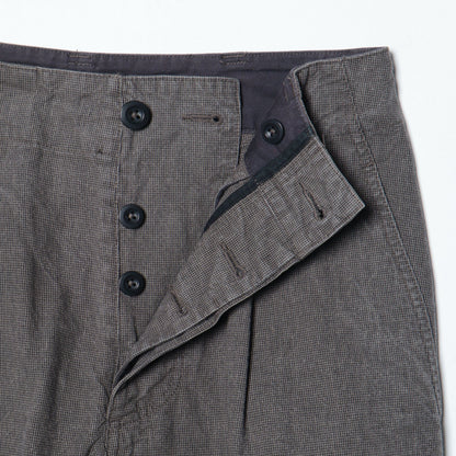 CHEF CHECK COTTON LINEN TROUSERS