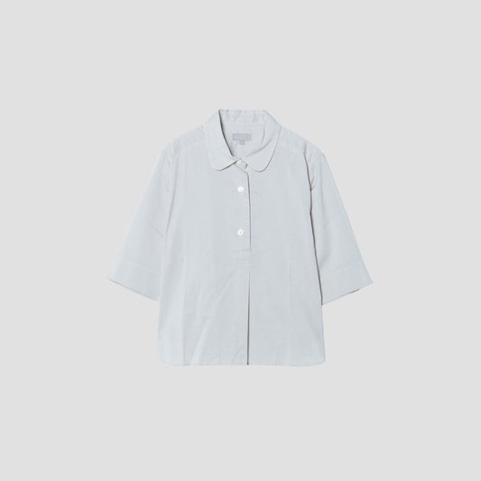 FINE STRIPE COTTON SILK SHIRT