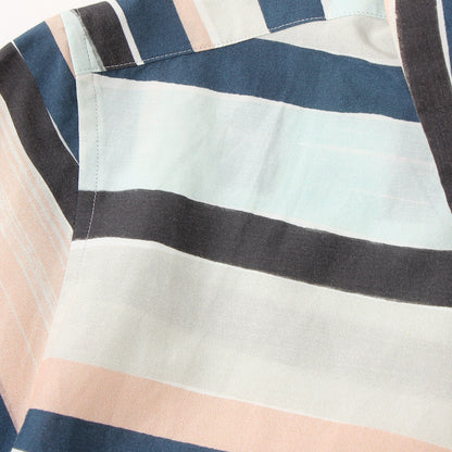 COTTON SILK PAINTED STRIPE SHIRT