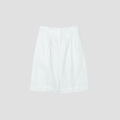 COTTON LINEN CANVAS TROUSERS