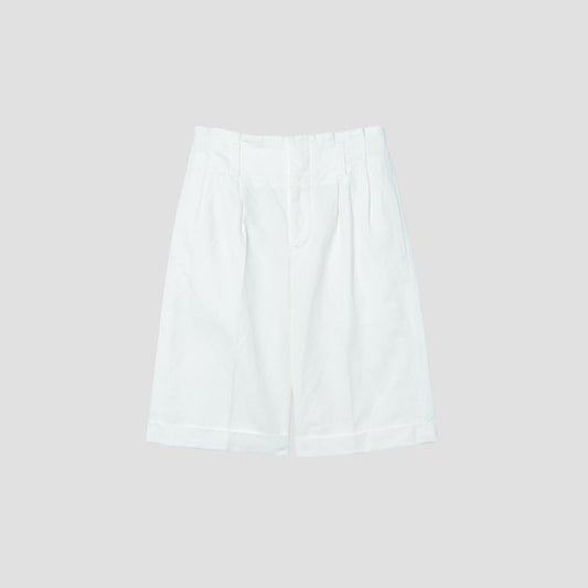 COTTON LINEN CANVAS TROUSERS