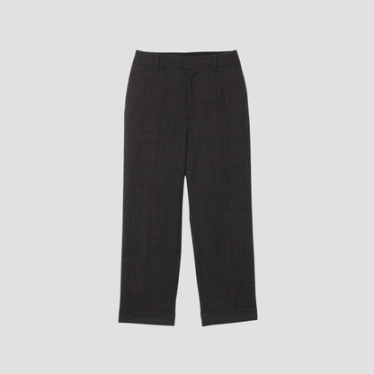 LARGE PRINCE OF WALES CHECK WOOL TROUSERS