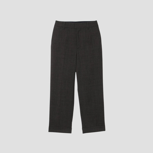 LARGE PRINCE OF WALES CHECK WOOL TROUSERS