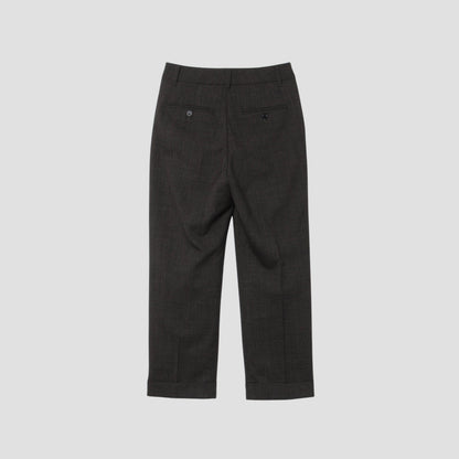LARGE PRINCE OF WALES CHECK WOOL TROUSERS