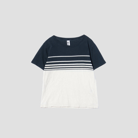 COTTON LINEN PANEL STRIPE JERSEY