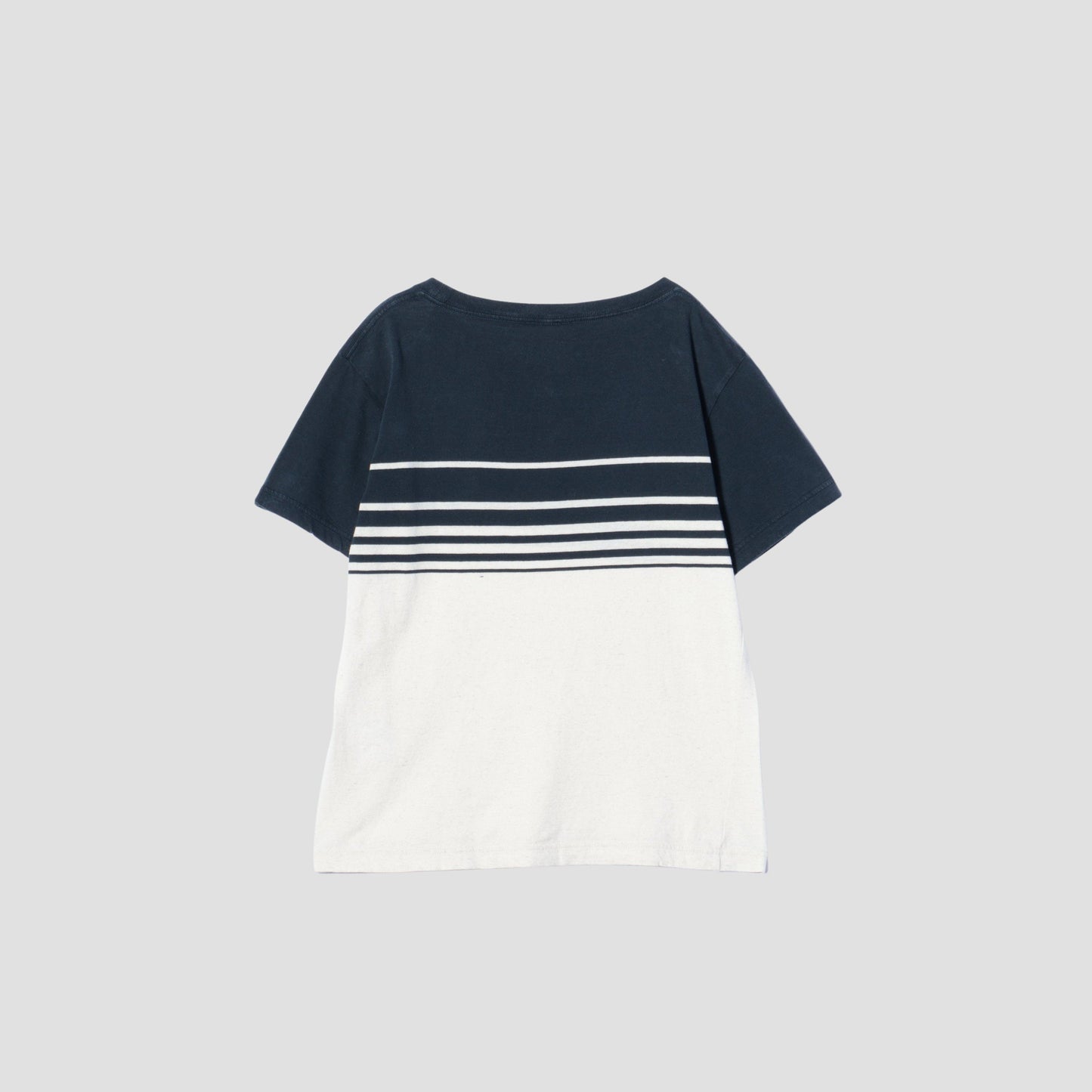 COTTON LINEN PANEL STRIPE JERSEY