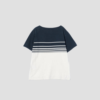 COTTON LINEN PANEL STRIPE JERSEY