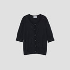 SEA ISLAND COTTON HIGH RIB CARDIGAN KNIT