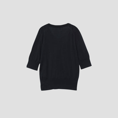 SEA ISLAND COTTON HIGH RIB CARDIGAN KNIT