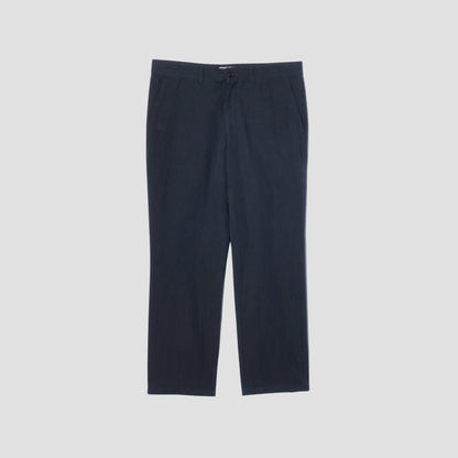 COTTON LINEN GABERDINE TROUSERS