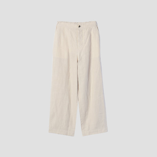HIGH DENSE LINEN TROUSERS