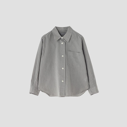 COTTON SILK STRIPE SHIRT
