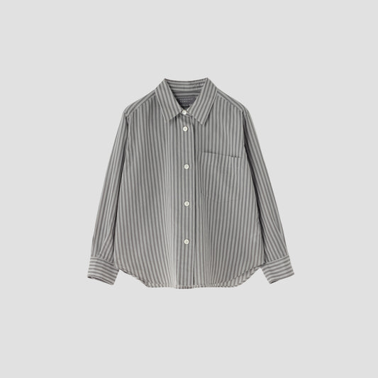 COTTON SILK STRIPE SHIRT