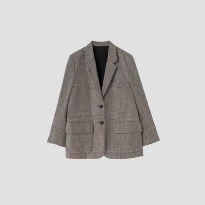 MULTI CHECK WOOL JACKET