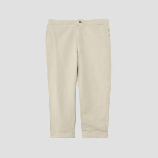 LINEN COTTON TWILL TROUSERS