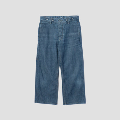 GREY CAST DENIM TROUSERS