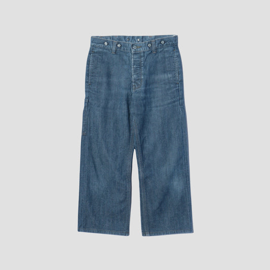 GREY CAST DENIM TROUSERS