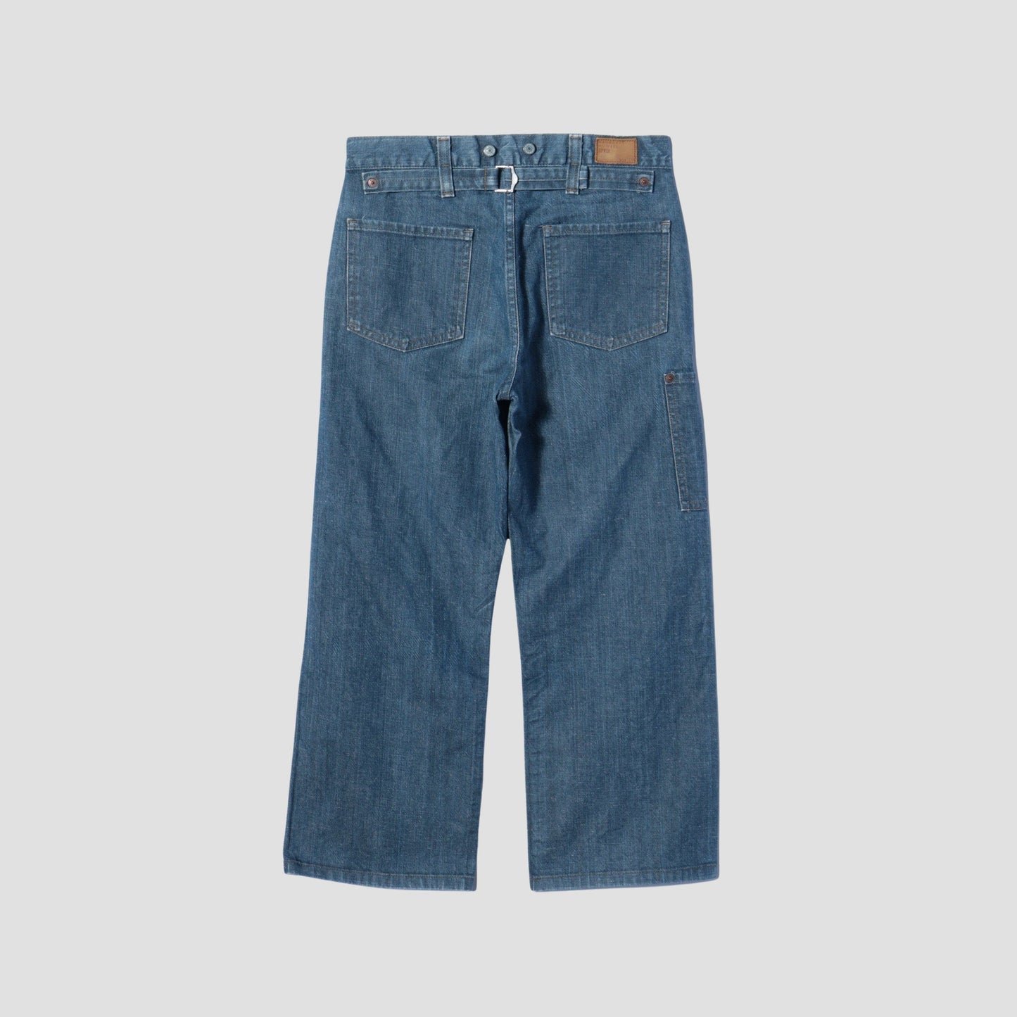 GREY CAST DENIM TROUSERS