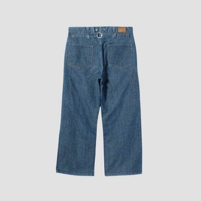 GREY CAST DENIM TROUSERS