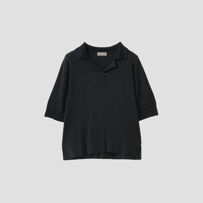 COTTON SILK POLO KNIT
