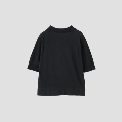 COTTON SILK POLO KNIT