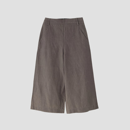HIGH DENSE LINEN TROUSERS