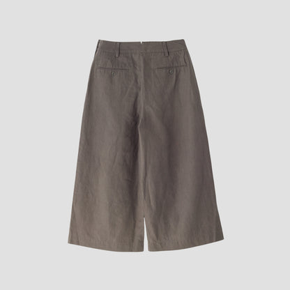 HIGH DENSE LINEN TROUSERS