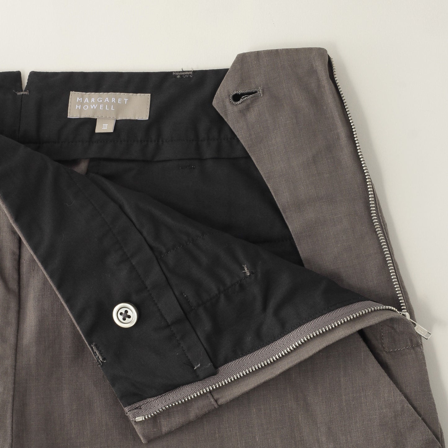 HIGH DENSE LINEN TROUSERS