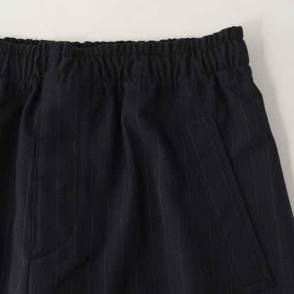WOOL PINSTRIPE TROUSERS