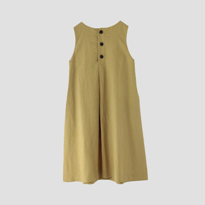 DENSE FINE LINEN POPLIN DRESS