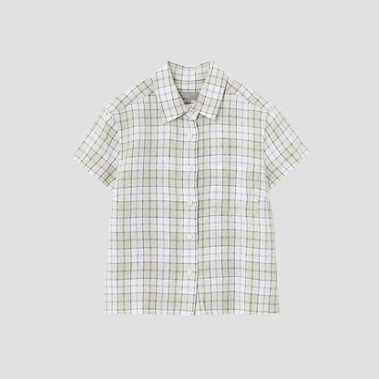 LINEN TARTAN SHIRT
