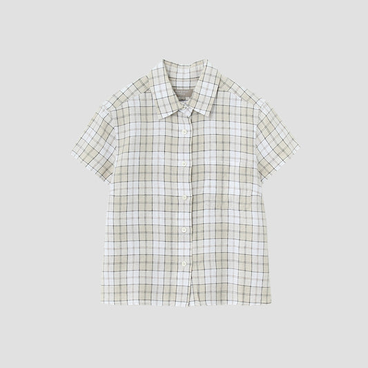 LINEN TARTAN SHIRT