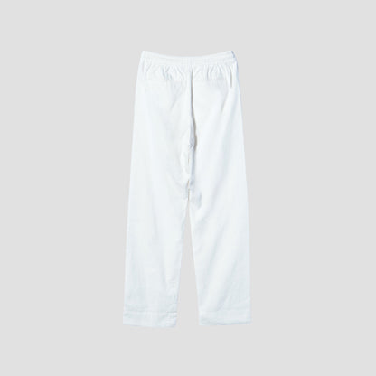 LINEN COTTON TWILL TROUSERS