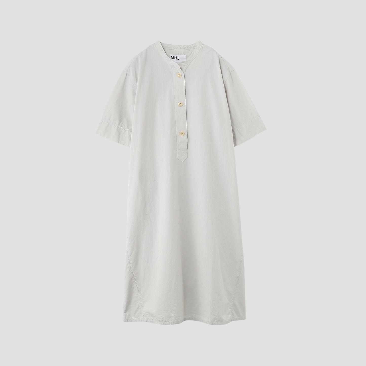SANDED COTTON LINEN DRESS