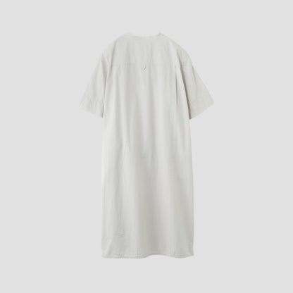 SANDED COTTON LINEN DRESS