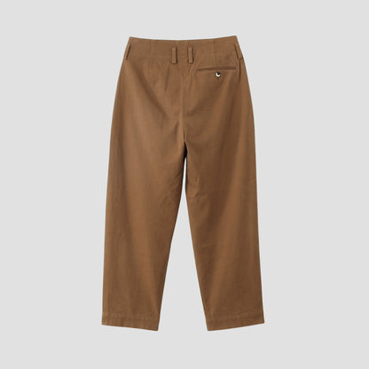 WASHED COTTON TWILL TROUSERS
