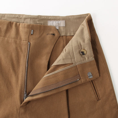 WASHED COTTON TWILL TROUSERS