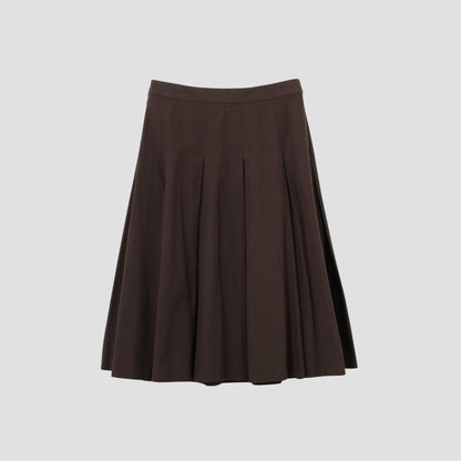 SILK COTTON POPLIN SKIRT