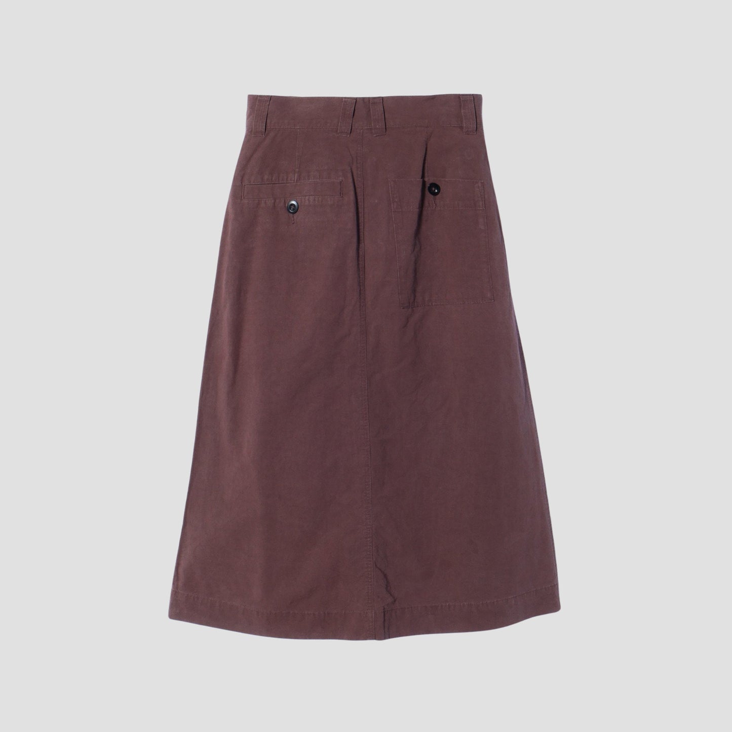 COTTON LINEN PLAIN WEAVE SKIRT