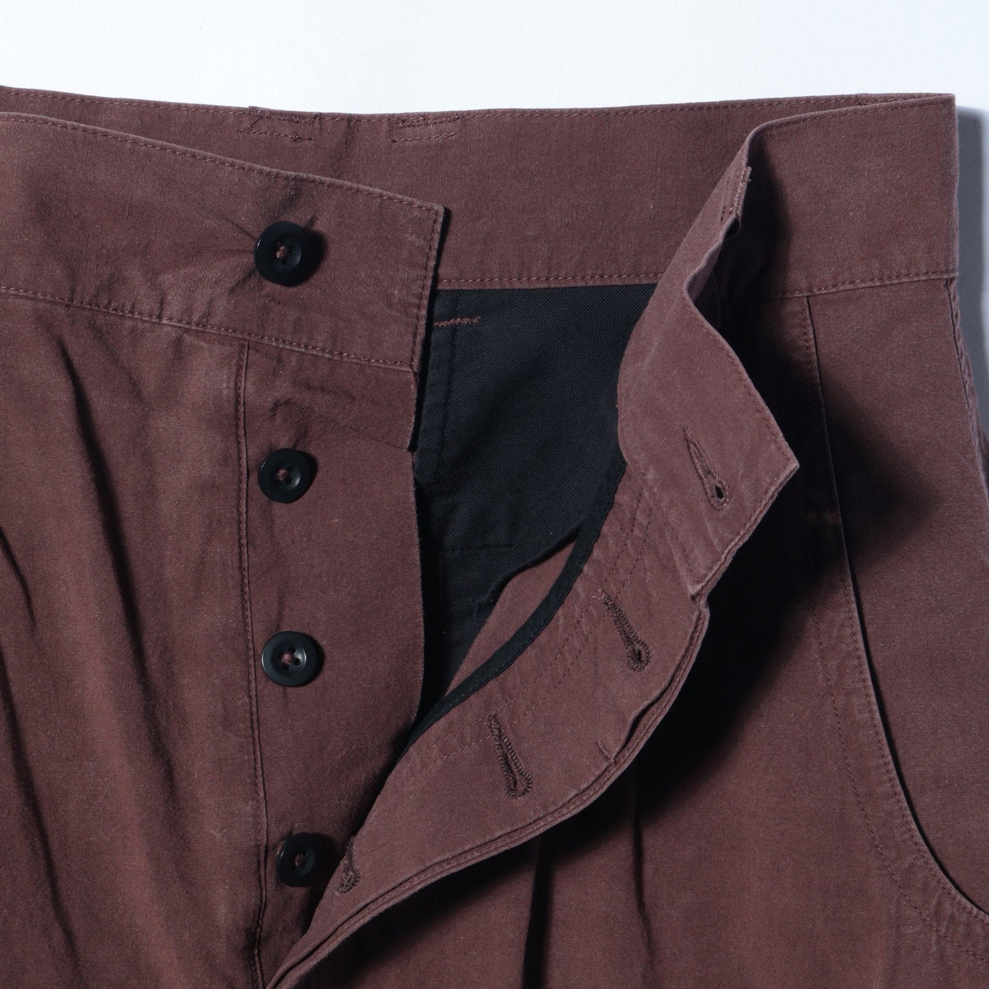 COTTON LINEN PLAIN WEAVE SKIRT
