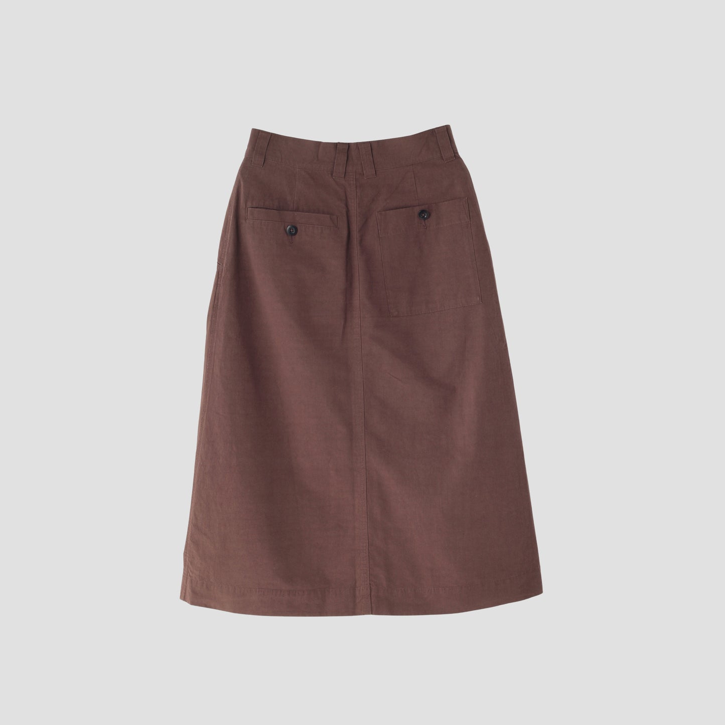 COTTON LINEN PLAIN WEAVE SKIRT