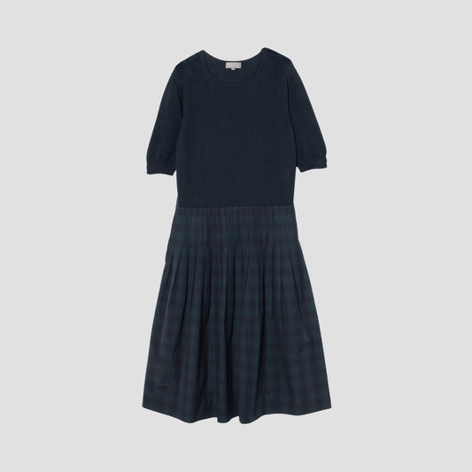 TARTAN POPLIN COTTON DRESS