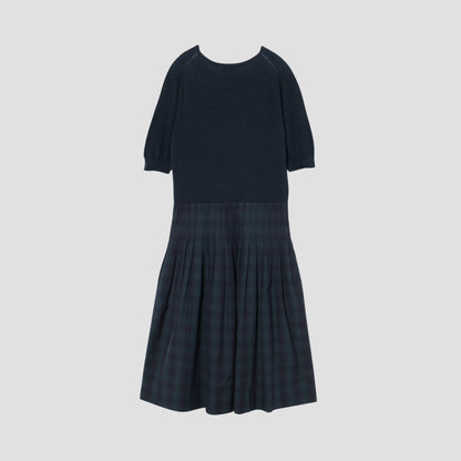 TARTAN POPLIN COTTON DRESS